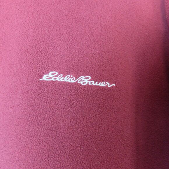 Eddie Bauer Maroon Fleece 1/4 Zip Pullover Sweater Size Large - Picture 6 of 10